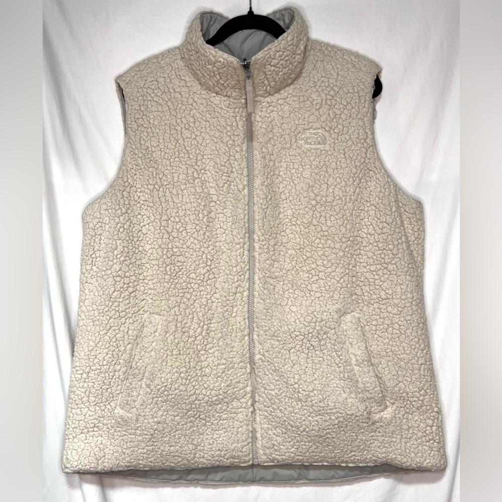 The North Face Merriewood Reversible Fleece Zip Vest Cozy Sherpa Winter Snow - Picture 8 of 15